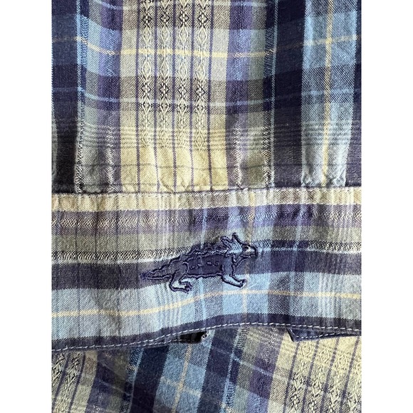 Horny Toad Blue and Cream Plaid Button Down, Size XL - Picture 4 of 4